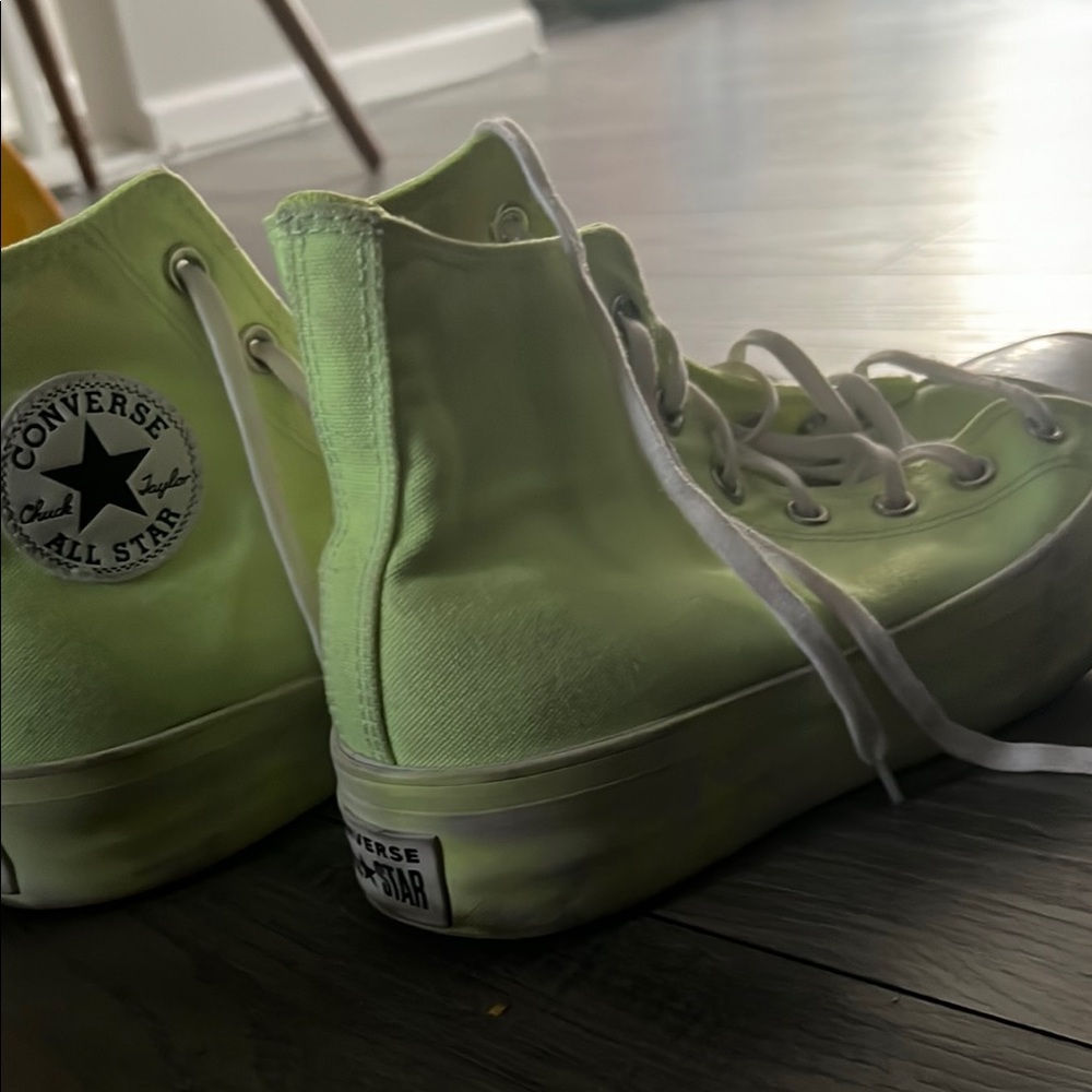 Converse All Star High-Top Sneakers in Light Green